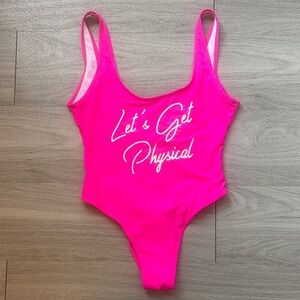 Pink Women's One Piece Swimsuit